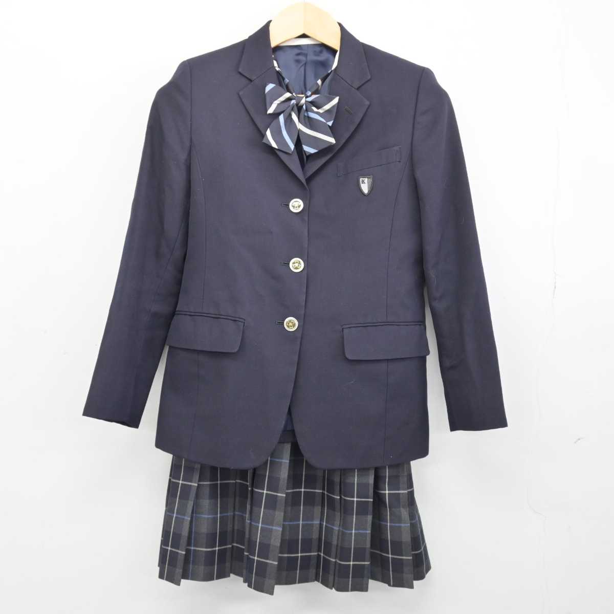 【中古】千葉県 市川北高等学校 女子制服 3点 (ブレザー・スカート) sf046749