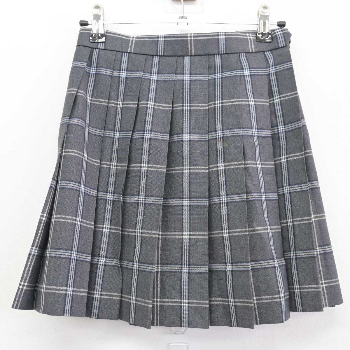 【中古】千葉県 市川北高等学校 女子制服 2点 (ニットベスト・スカート) sf046750