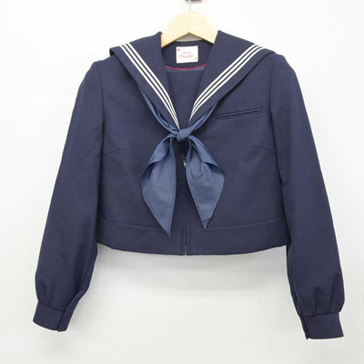 【中古】福岡県 岡垣東中学校 女子制服 3点 (セーラー服・ジャンパースカート) sf046773