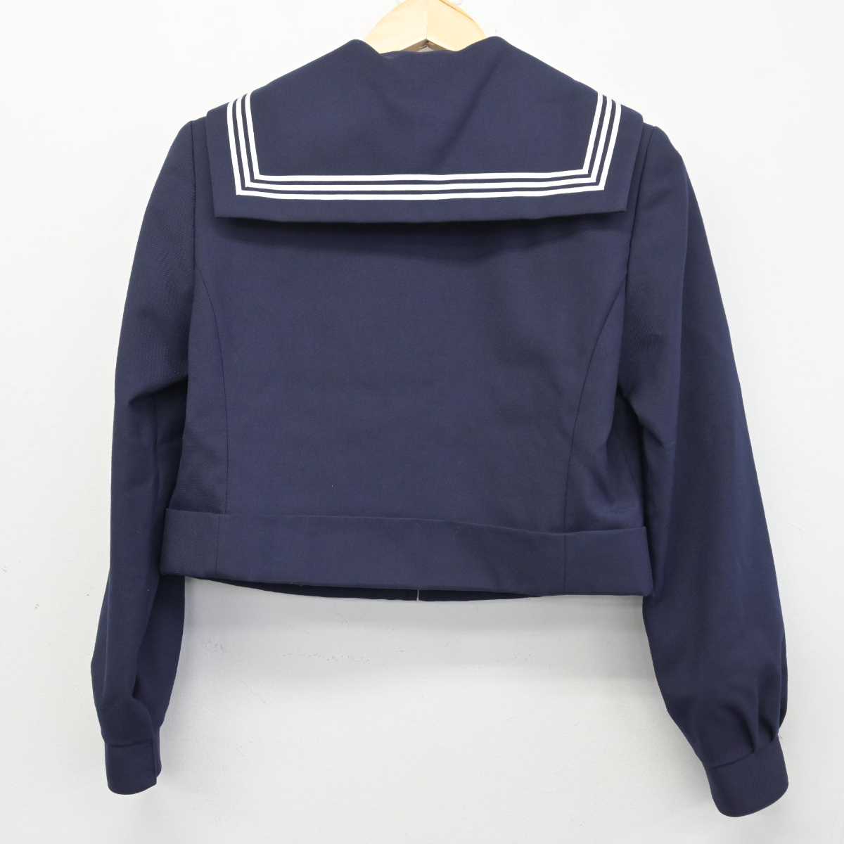 【中古】福岡県 岡垣東中学校 女子制服 3点 (セーラー服・ジャンパースカート) sf046773