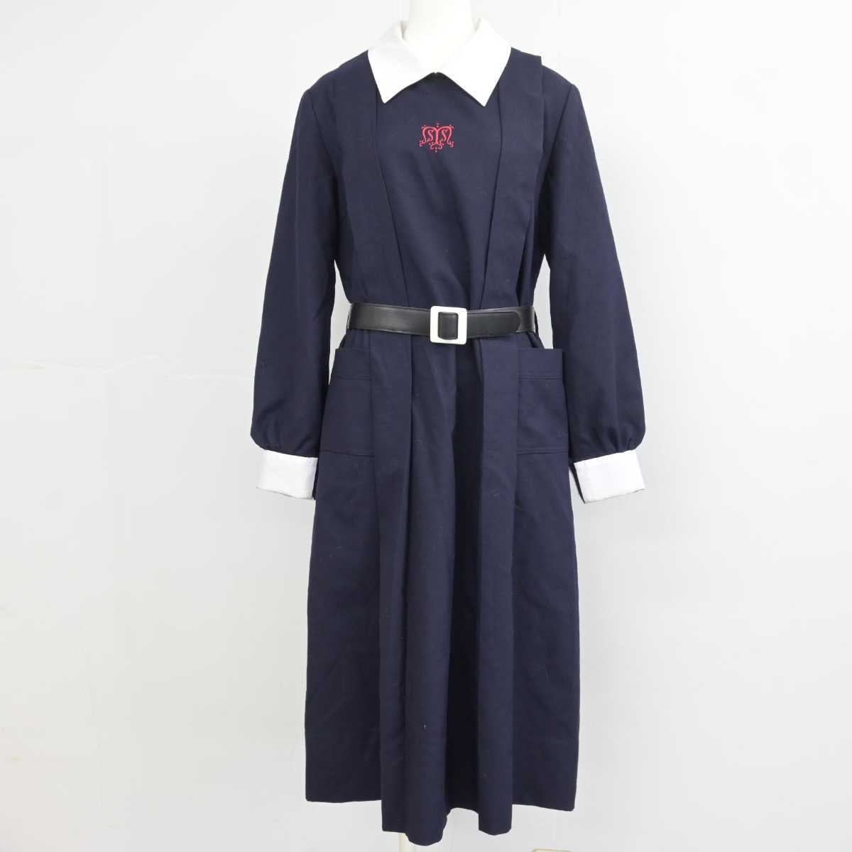 【中古】兵庫県 松蔭高等学校 女子制服 2点 (ワンピース) sf046796