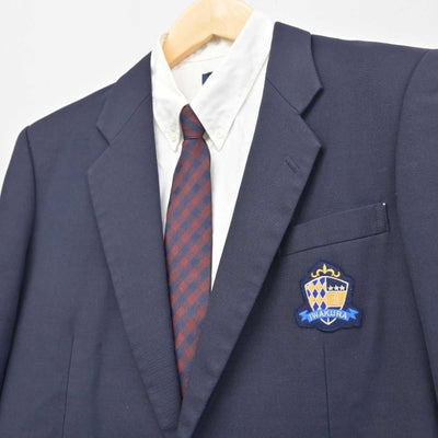 【中古】愛知県 岩倉総合高等学校 男子制服 4点 (ブレザー・シャツ・ズボン) sf046798