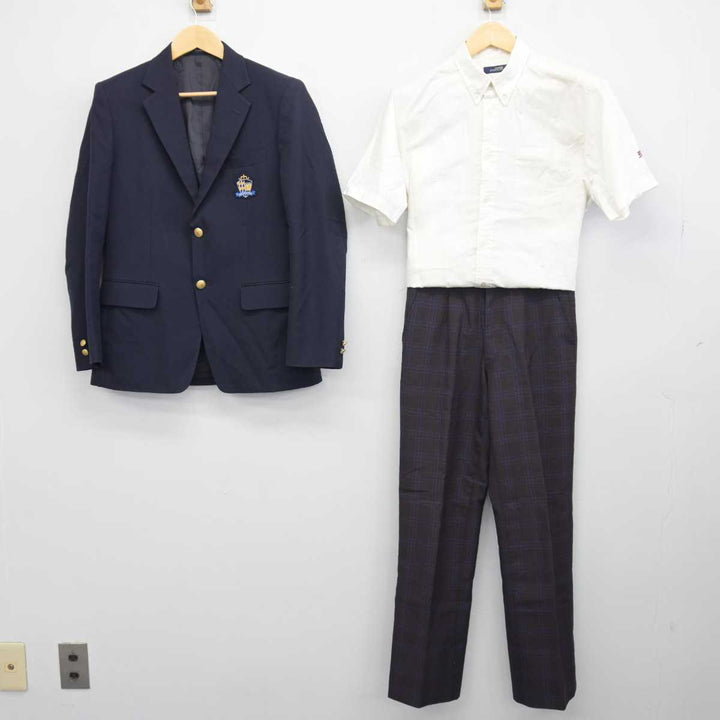 男子　ブレザー&amp;ズボン 175A ネクタイ付き 楽天市場】制服 ブレザー メンズ 紺 ネイビー 丸洗い