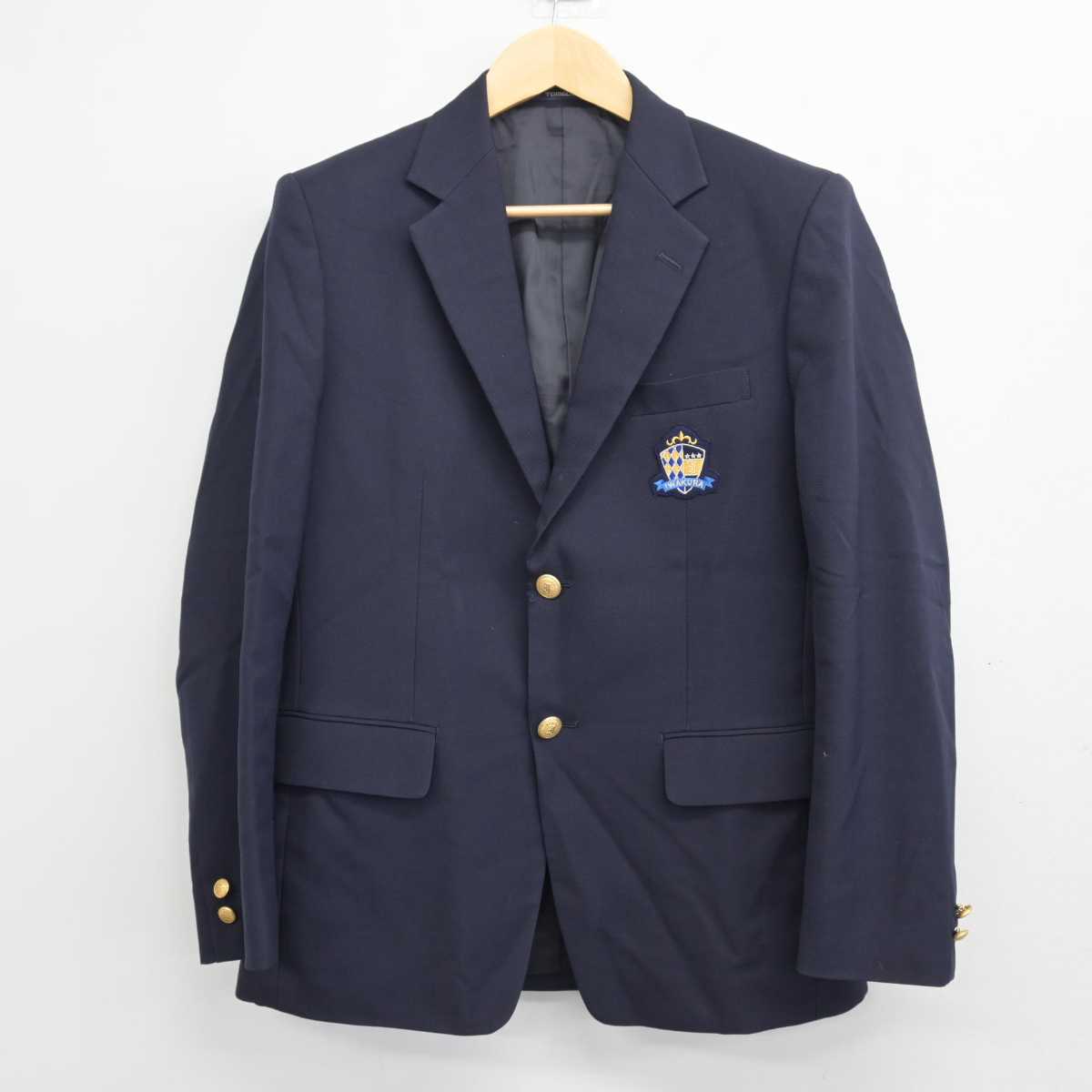 【中古】愛知県 岩倉総合高等学校 男子制服 3点 (ブレザー・シャツ・ズボン) sf046799