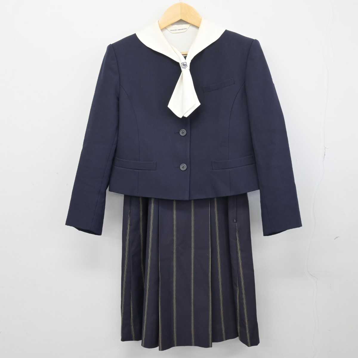 【中古】佐賀県 佐賀清和高等学校 女子制服 3点 (ブレザー・シャツ・ジャンパースカート) sf046804