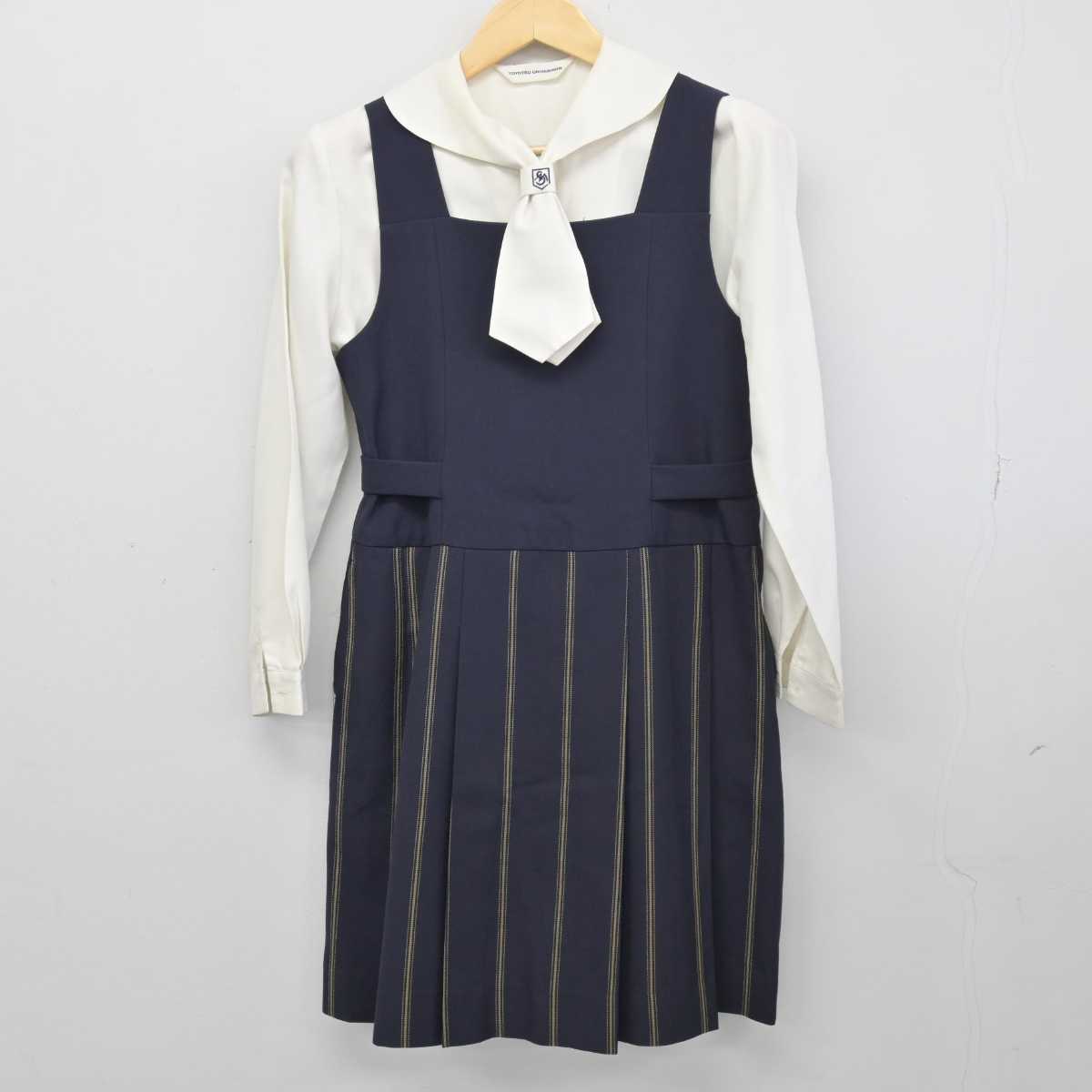 【中古】佐賀県 佐賀清和高等学校 女子制服 3点 (シャツ・シャツ・ジャンパースカート) sf046806