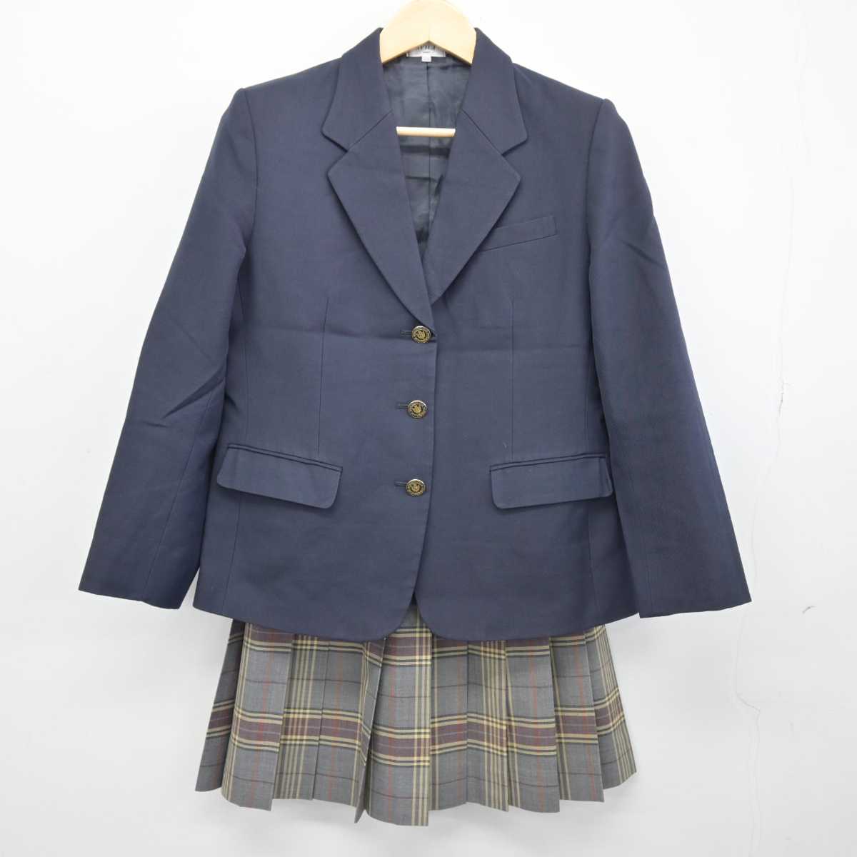 【中古】佐賀県 唐津南高等学校 女子制服 2点 (ブレザー・スカート) sf046815