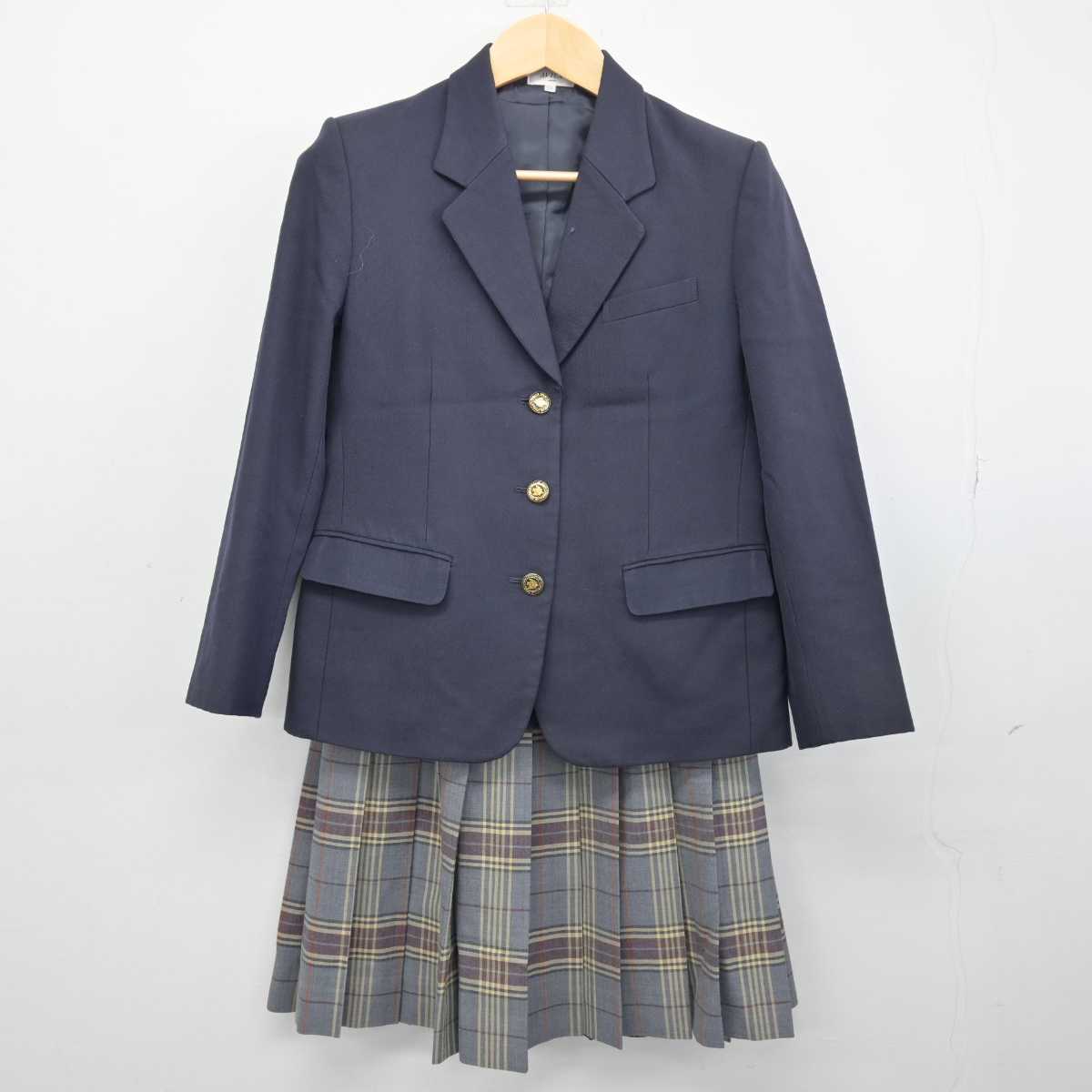 【中古】佐賀県 唐津南高等学校 女子制服 2点 (ブレザー・スカート) sf046817