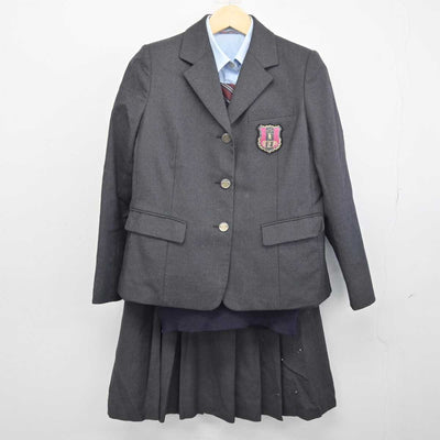 【中古】千葉県 千葉英和高等学校 女子制服 5点 (ブレザー・ニット・シャツ・スカート) sf046819