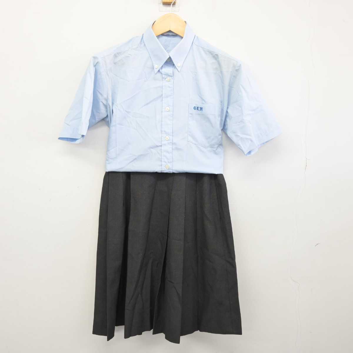 【中古】千葉県 千葉英和高等学校 女子制服 3点 (シャツ・スカート) sf046821