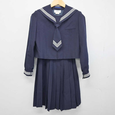 【中古】千葉県 さつきが丘中学校 女子制服 3点 (セーラー服・スカート) sf046826