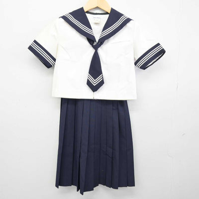 【中古】千葉県 さつきが丘中学校 女子制服 3点 (セーラー服・スカート) sf046827