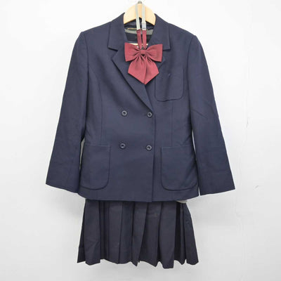 【中古】千葉県 日出学園中学校 女子制服 4点 (ブレザー・ニット・ジャンパースカート) sf046831