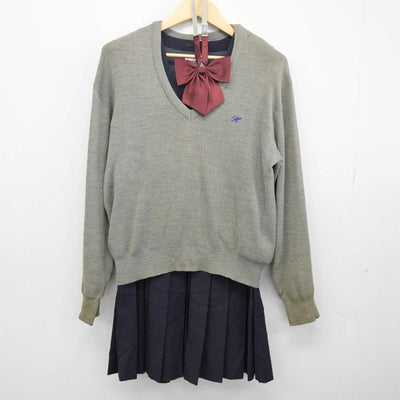 【中古】千葉県 日出学園中学校 女子制服 4点 (ブレザー・ニット・ジャンパースカート) sf046831