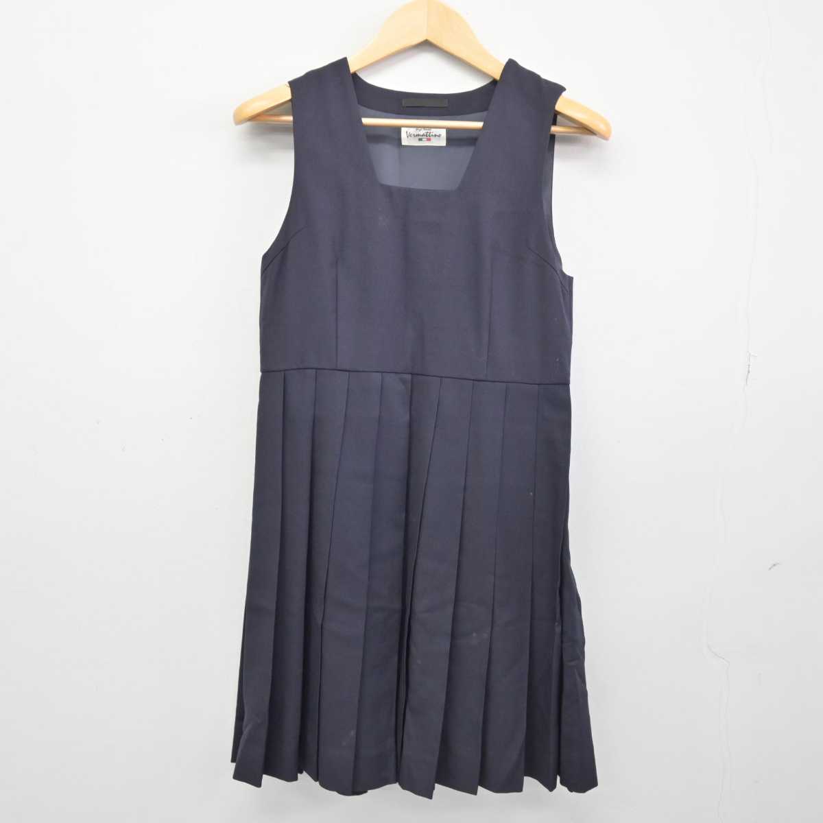 【中古】千葉県 日出学園中学校 女子制服 4点 (ブレザー・ニット・ジャンパースカート) sf046831