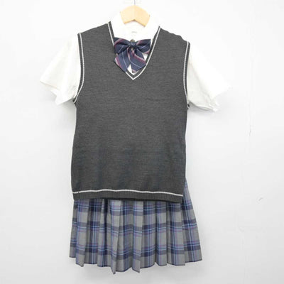 中古】茨城県 東洋大学附属牛久高等学校 女子制服 4点 (ニットベスト・シャツ・スカート) sf046838 | 中古制服通販パレイド