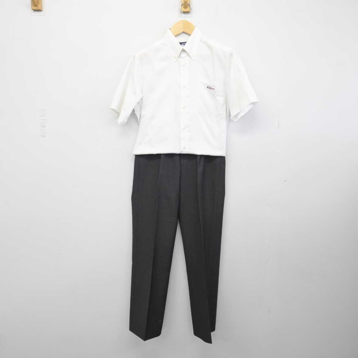 【中古】福岡県 福岡大学附属大濠中学校 男子制服 2点 (シャツ・ズボン) sf046876