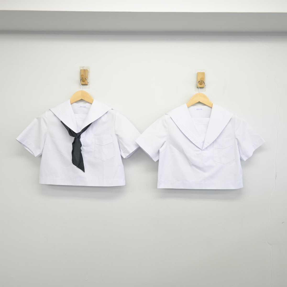 【中古】福岡県 筑紫女学園中学校 女子制服 3点 (セーラー服) sf046882