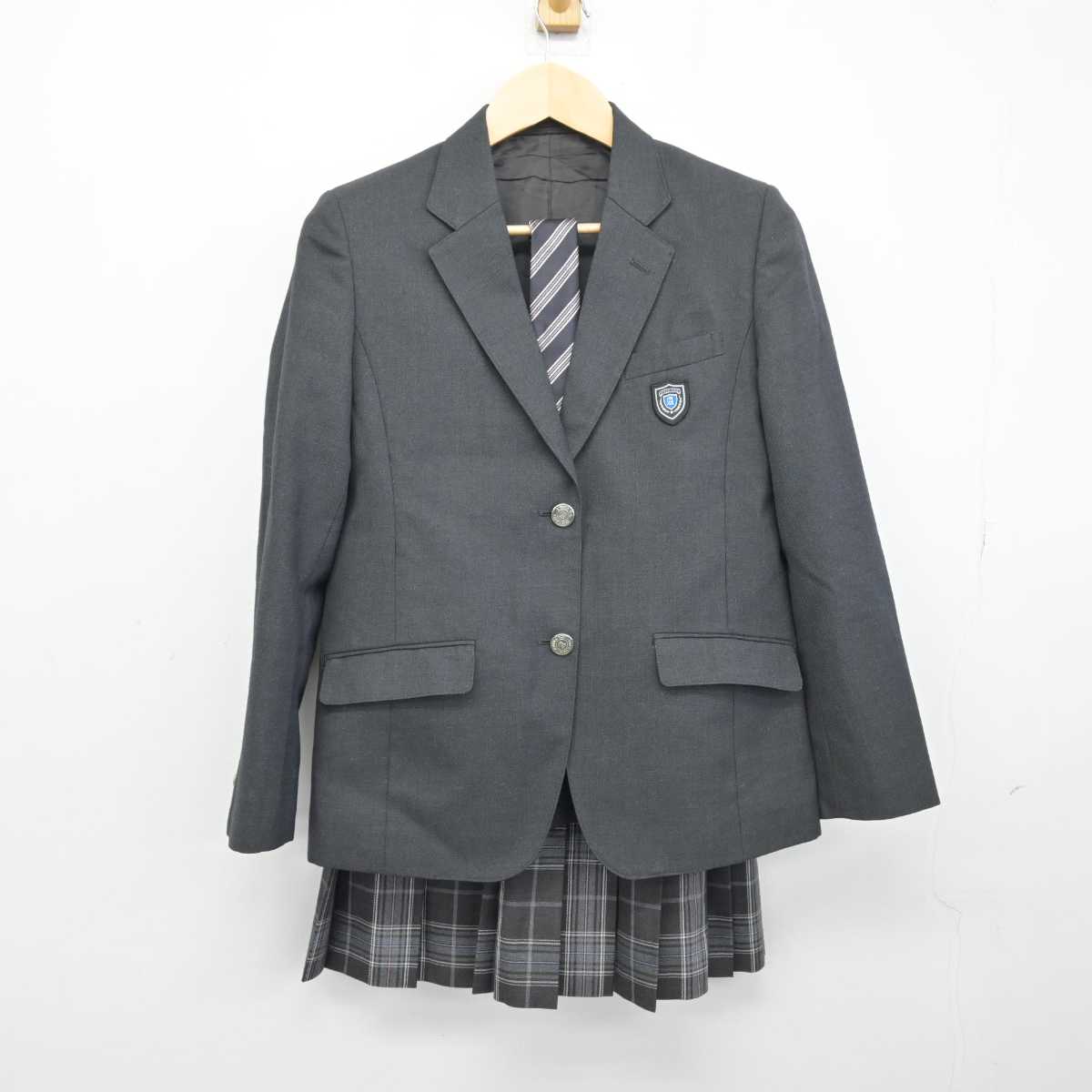 【中古】神奈川県 有馬高等学校 女子制服 3点 (ブレザー・スカート) sf046890