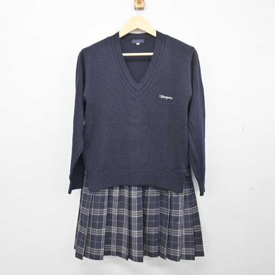 【中古】神奈川県 城山中学校 女子制服 4点 (ブレザー・ニット・スカート) sf046892