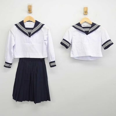 【中古】広島県 比治山女子高等学校 女子制服 3点 (セーラー服・スカート) sf046923