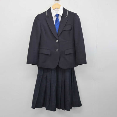 【中古】福岡県 福岡市内中学新標準服 女子制服 4点 (ブレザー・シャツ・スカート) sf046925