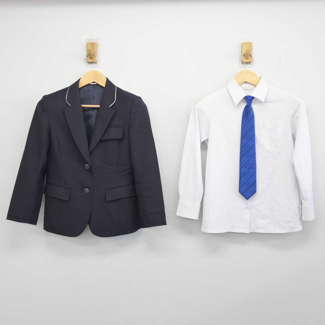 中古】福岡県 福岡市内中学新標準服 女子制服 4点 (ブレザー