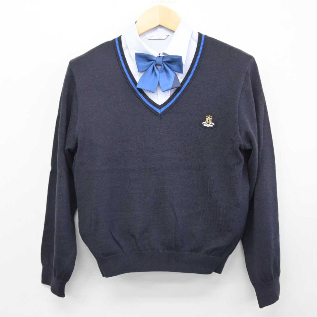 【中古】愛媛県 新田高等学校 女子制服 4点 (ニット・シャツ) sf046928 | 中古制服通販パレイド