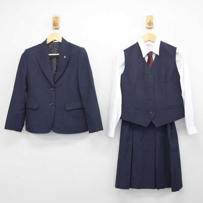 【中古】埼玉県 伊奈学園総合高等学校 女子制服 5点 (ブレザー・ベスト・シャツ・スカート) sf046942