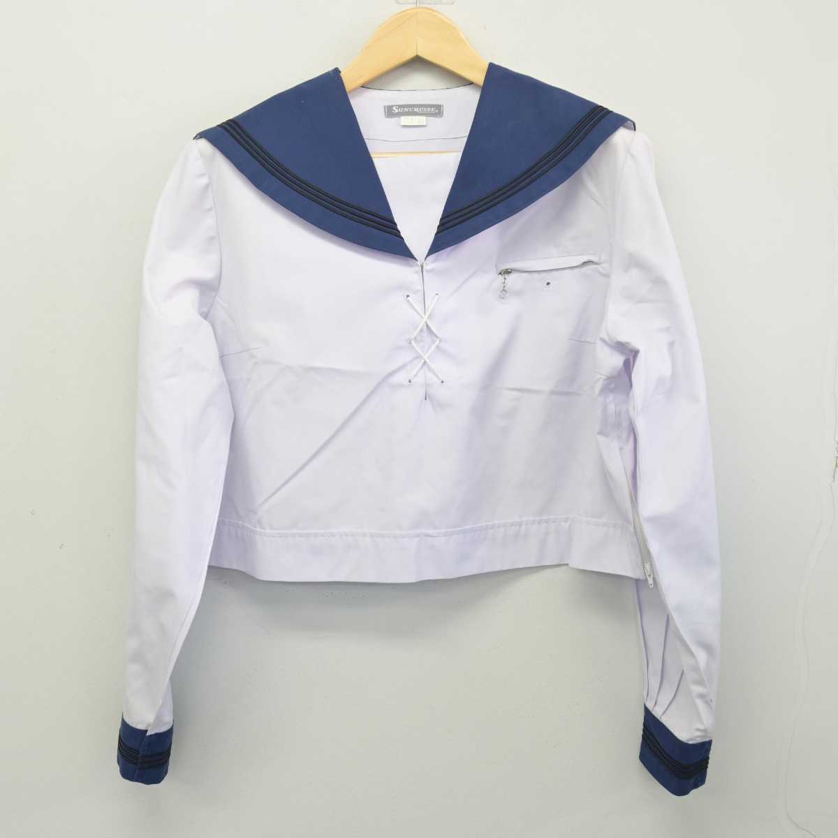 【中古】静岡県 浜松日体中学校高等学校 女子制服 1点 (セーラー服) sf046948