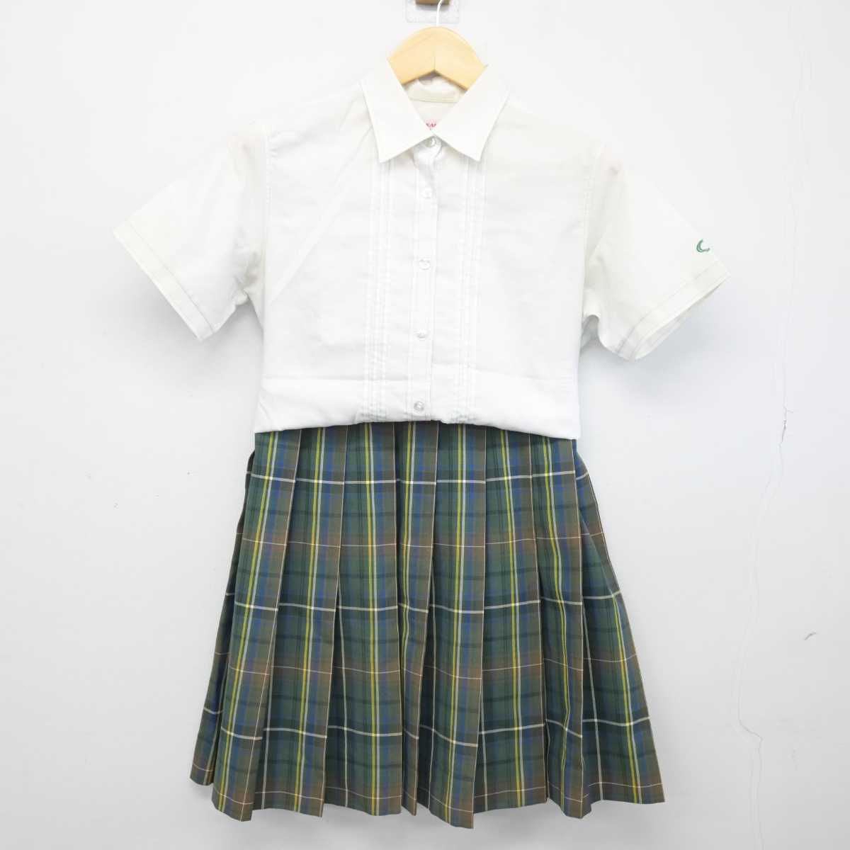 【中古】大阪府 大阪緑涼高等学校 女子制服 3点 (シャツ・シャツ・スカート) sf046955