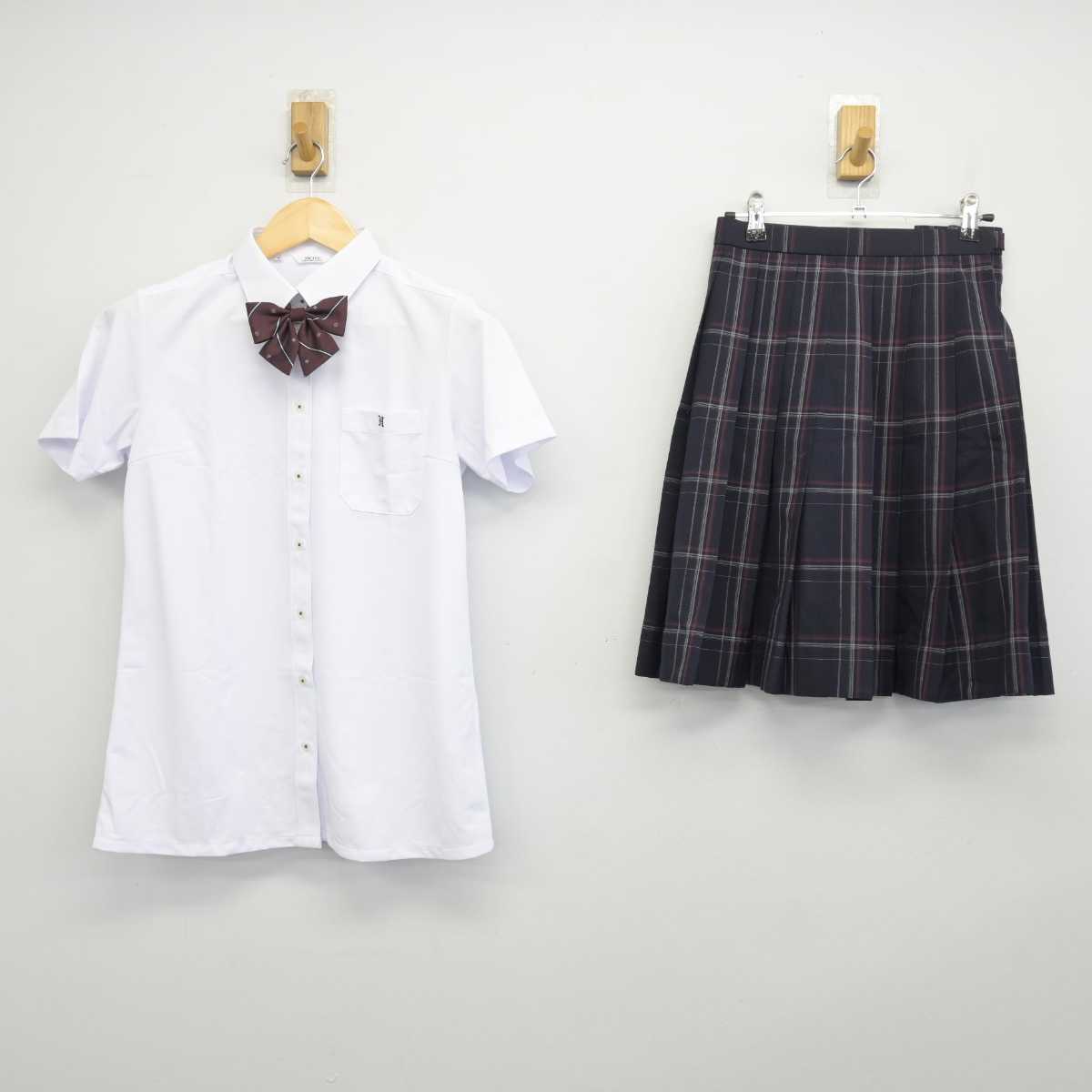 【中古】大阪府 大阪府立東高等学校 女子制服 4点 (シャツ・スカート) sf046968