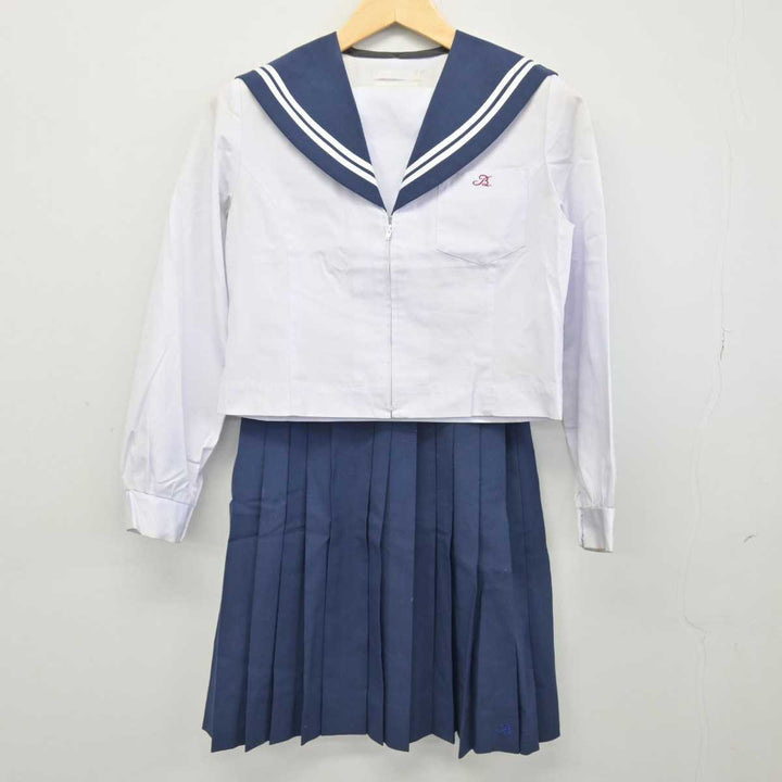 AS595-3(中古) 広島県 尾道北高校 セーラー服 3点セット /160A/L