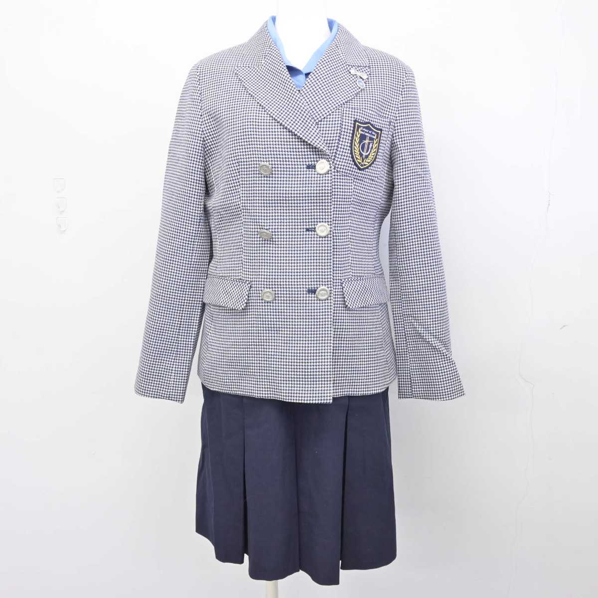 【中古】長崎県 聖和女子学院高等学校 女子制服 6点 (ブレザー・シャツ・ジャンパースカート) sf046996