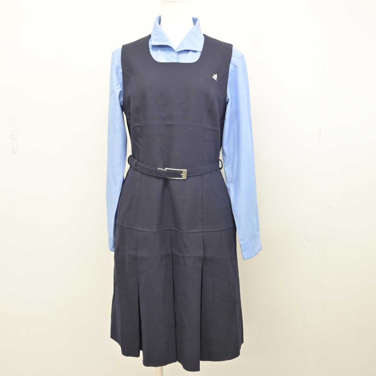 【中古】長崎県 聖和女子学院高等学校 女子制服 6点 (ブレザー・シャツ・ジャンパースカート) sf046996