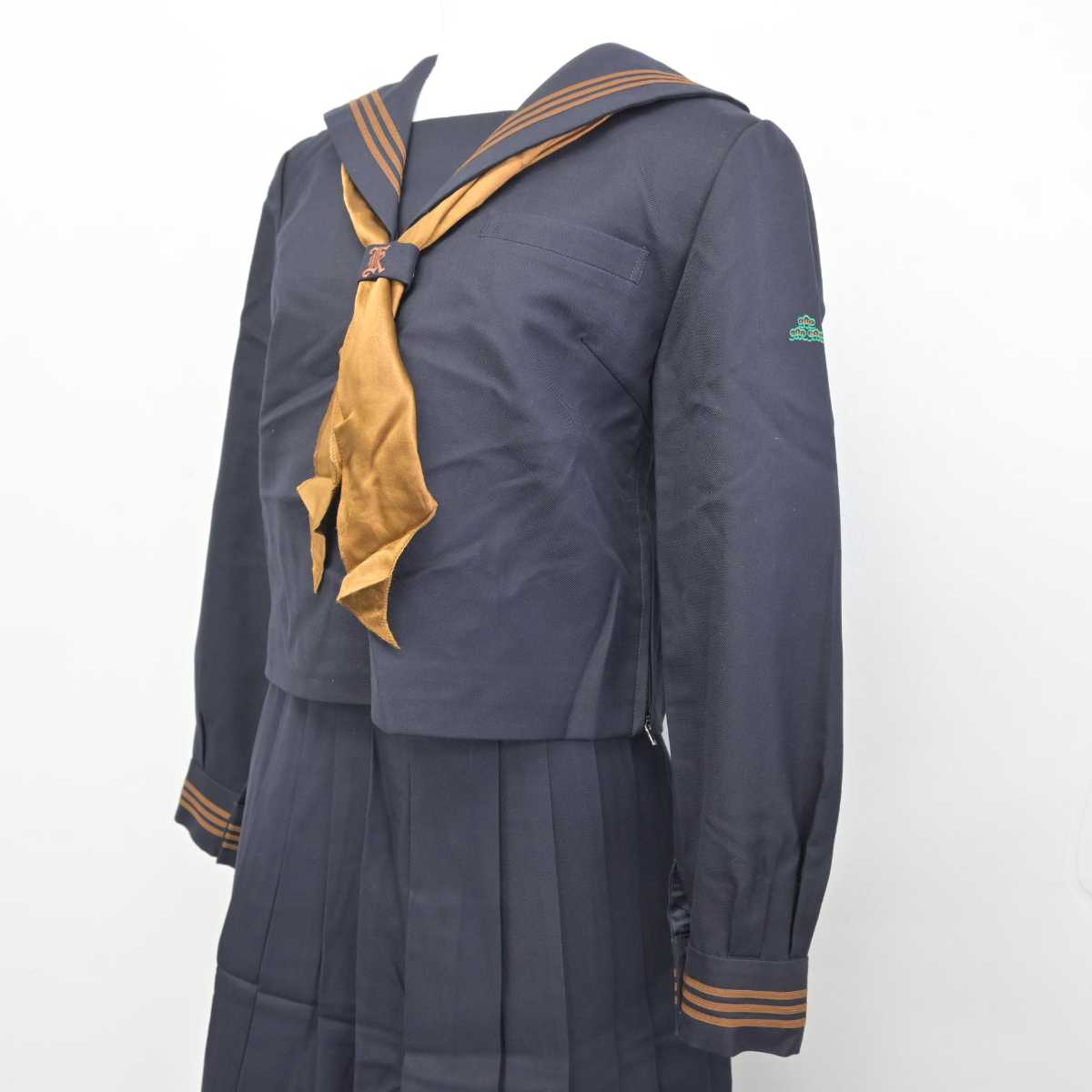 【中古】東京都 関東国際高等学校 女子制服 3点 (セーラー服・スカート) sf046998