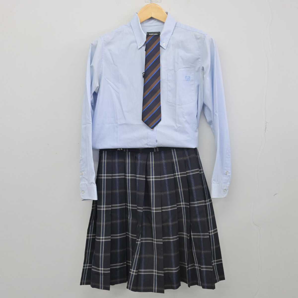 【中古】東京都 品川翔英高等学校 女子制服 5点 (ブレザー・ニット・シャツ・スカート) sf047012