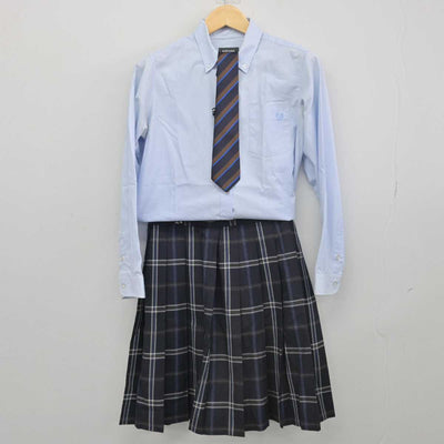 【中古】東京都 品川翔英高等学校 女子制服 5点 (ブレザー・ニット・シャツ・スカート) sf047012