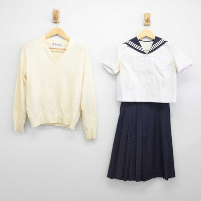 【中古】東京都 東京女学館高等学校 女子制服 3点 (ニット・セーラー服・スカート) sf047019