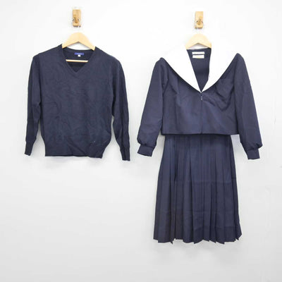 【中古】愛知県 菊井中学校 女子制服 3点 (ニット・セーラー服・スカート) sf047025