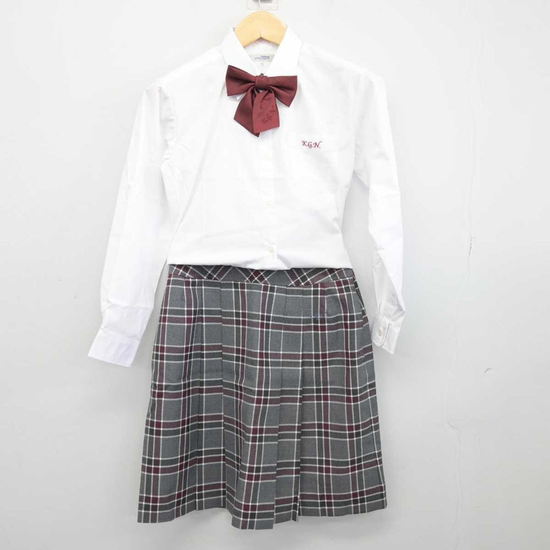 【中古】京都府 京都外大西高等学校 女子制服 4点 (ブレザー・シャツ・スカート) sf047027