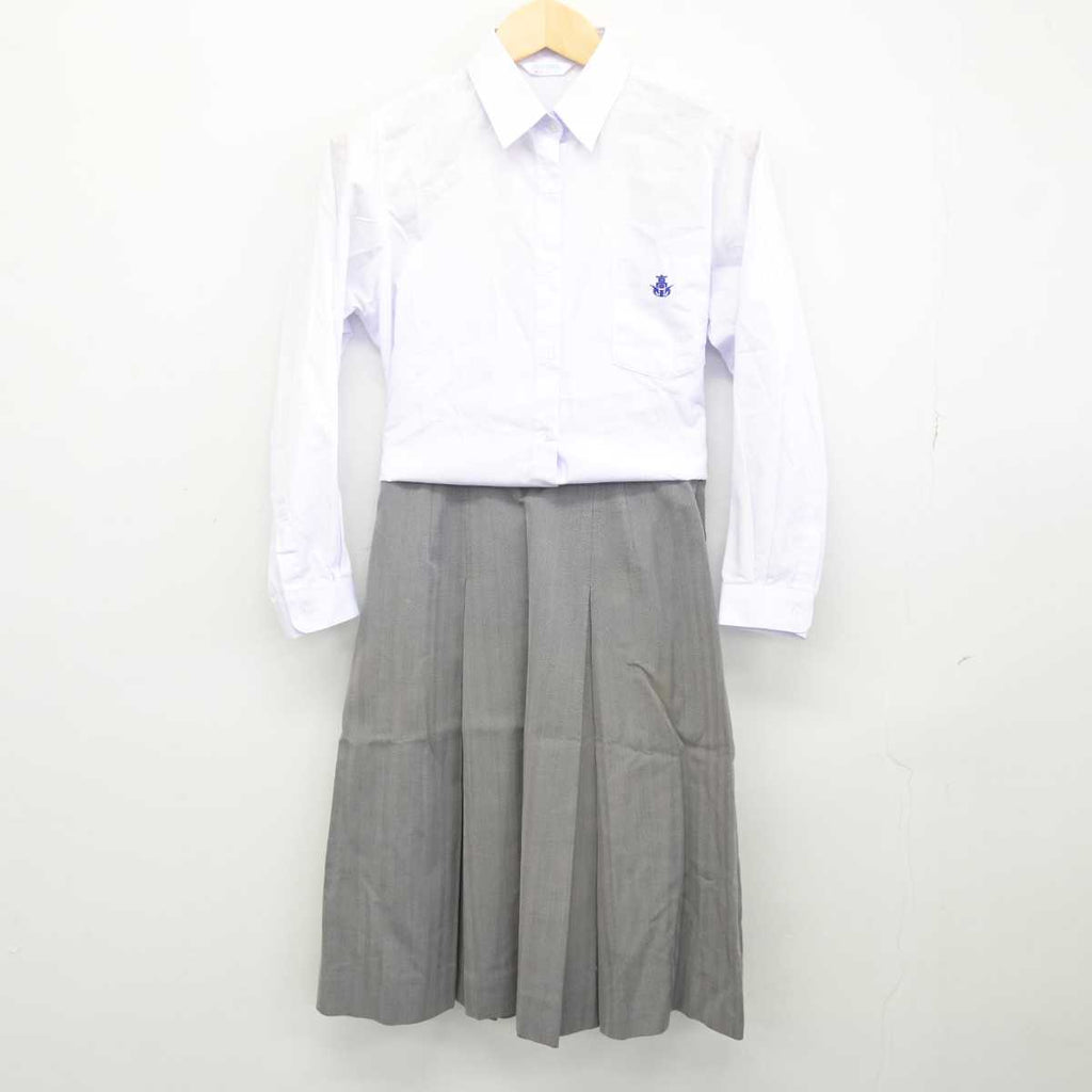 【中古】兵庫県 猪名川高等学校 女子制服 2点 (シャツ・スカート) sf047040