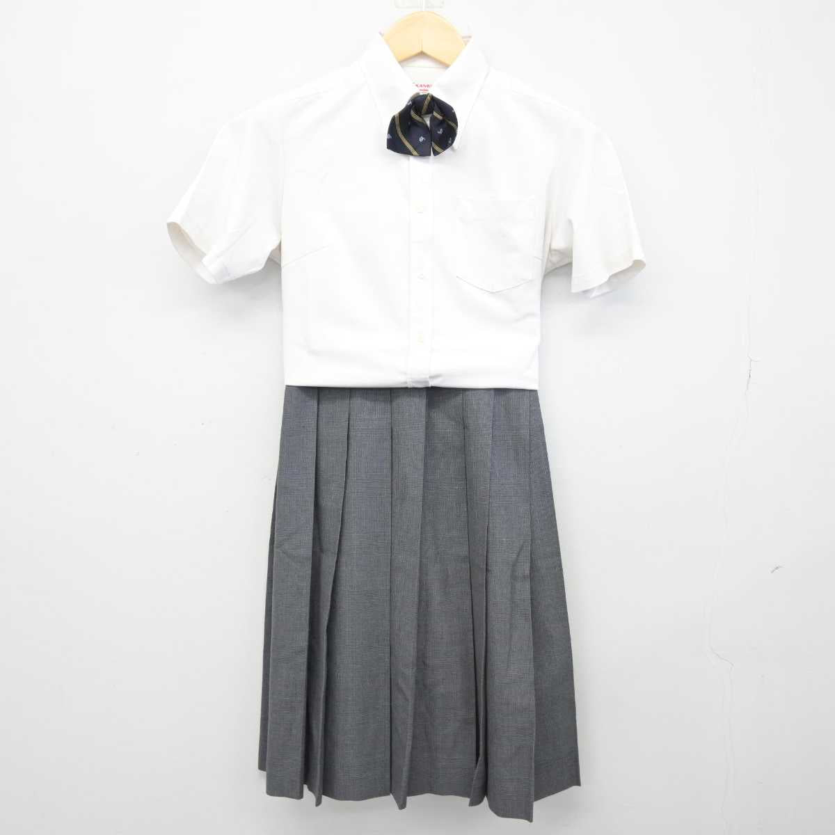 【中古】兵庫県 須磨学園高等学校 女子制服 3点 (シャツ・スカート) sf047049