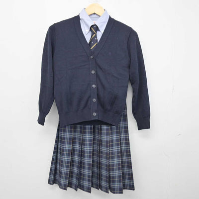 【中古】兵庫県 須磨学園高等学校 女子制服 4点 (シャツ・ニット・スカート) sf047051