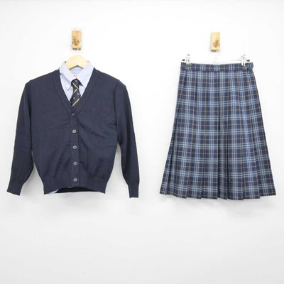 【中古】兵庫県 須磨学園高等学校 女子制服 4点 (シャツ・ニット・スカート) sf047051