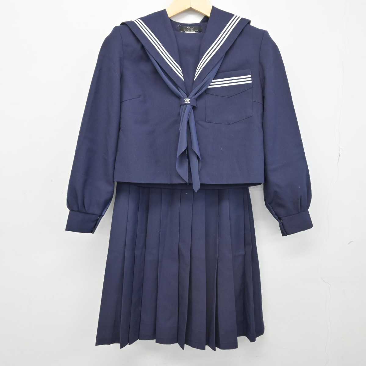 【中古】大阪府 箕面市立第一中学校 女子制服 3点 (セーラー服・スカート) sf047052