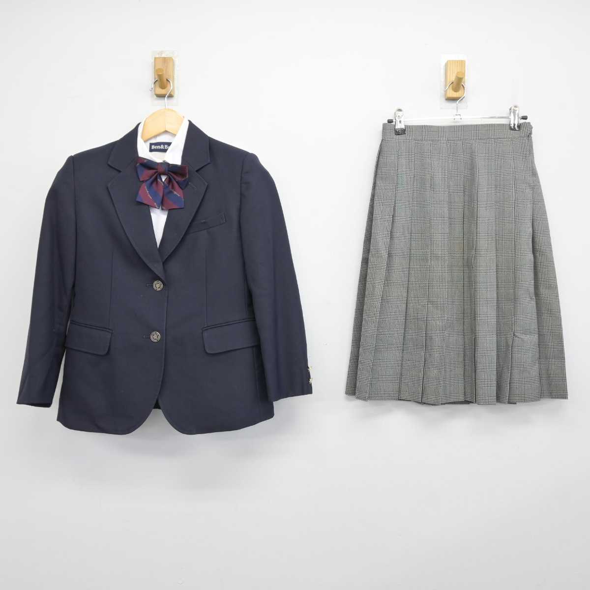 【中古】東京都 桜川中学校 女子制服 4点 (ブレザー・シャツ・スカート) sf047056