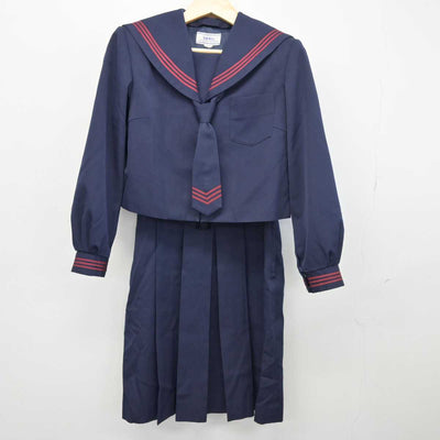 【中古】青森県 沖館中学校  女子制服 3点 (セーラー服・ジャンパースカート) sf047062