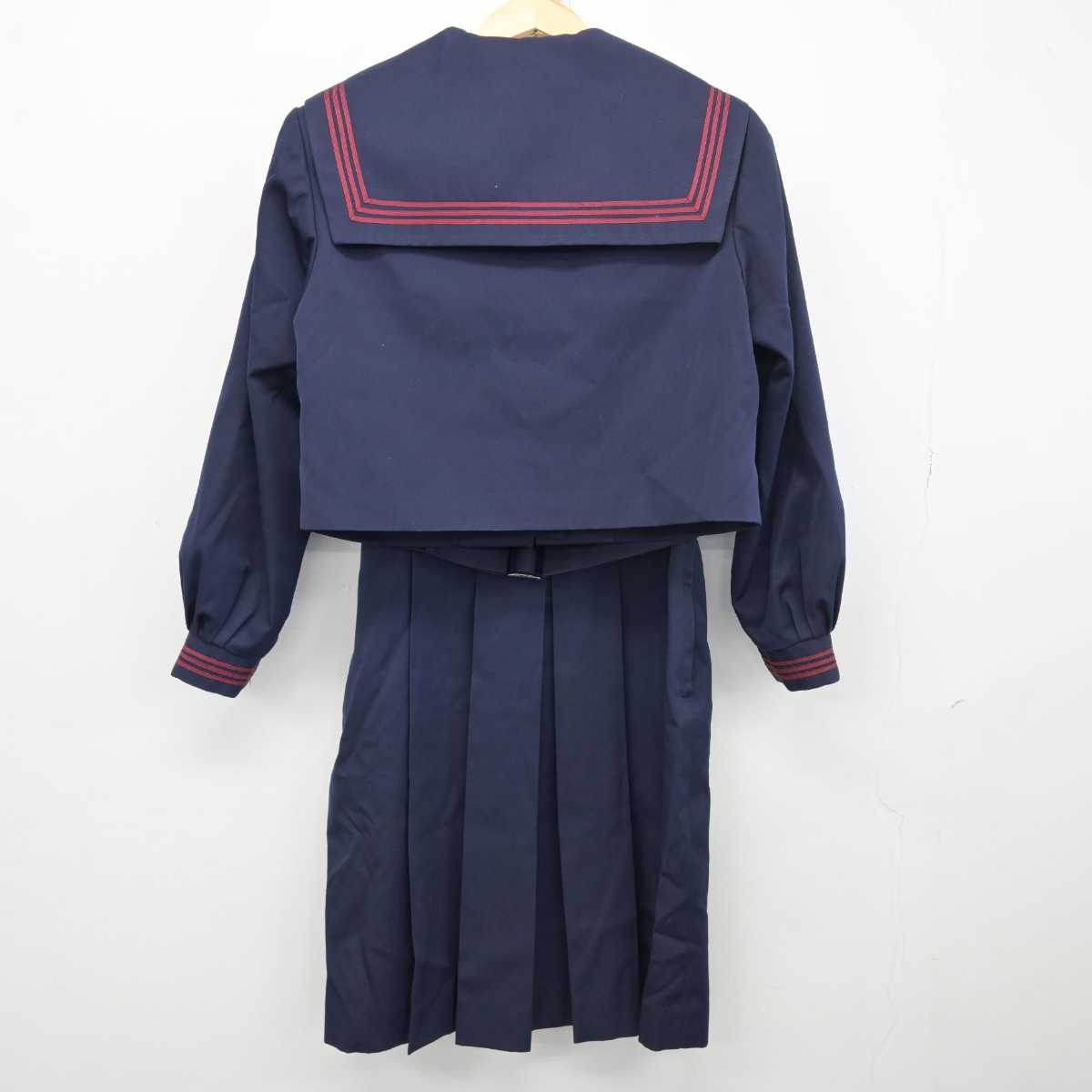 【中古】青森県 沖館中学校  女子制服 3点 (セーラー服・ジャンパースカート) sf047062