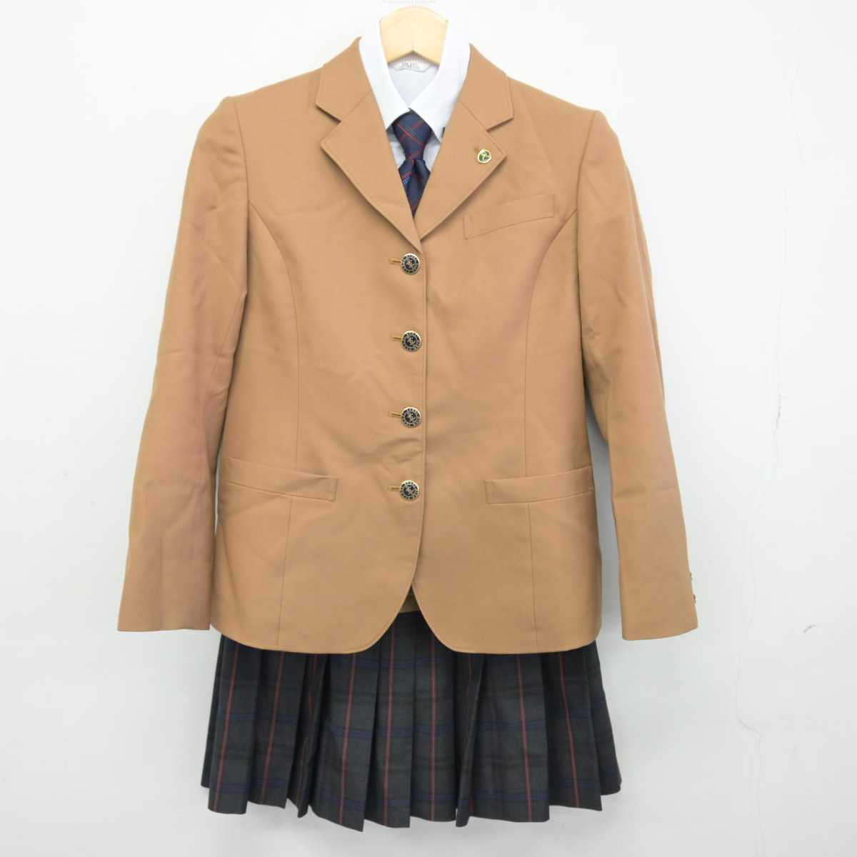 【中古】愛知県 享栄高等学校 女子制服 6点 (ブレザー・シャツ・スカート) sf047082